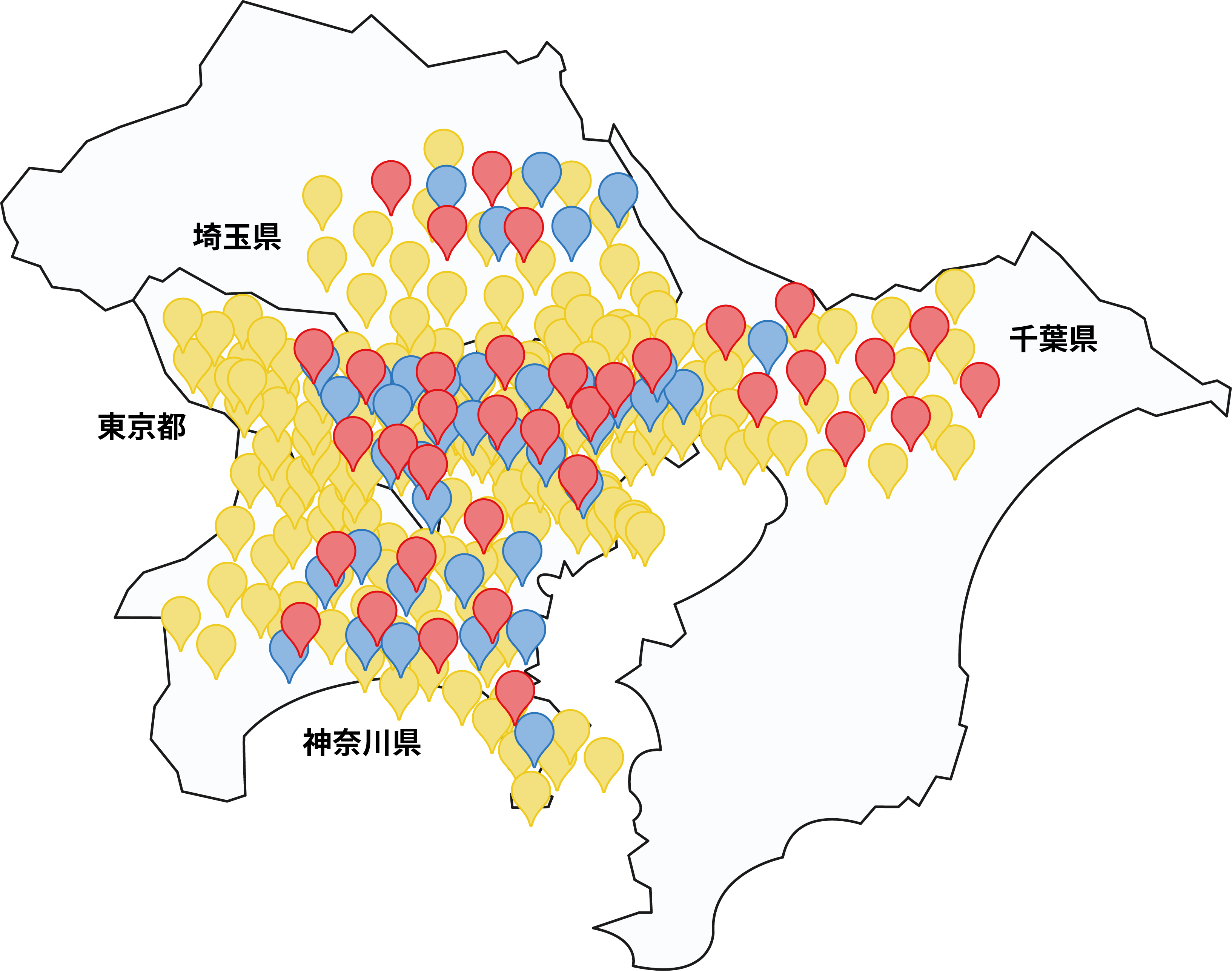 排水設備工事実績分布図